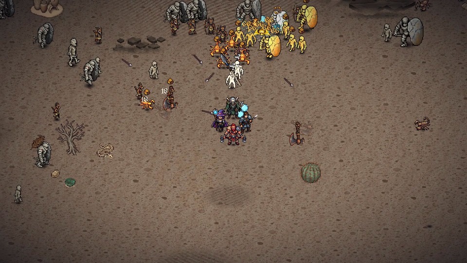 The party fighting a horde