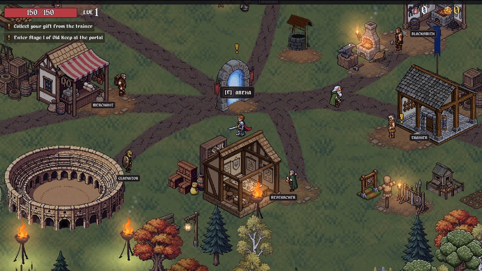 The village between battles